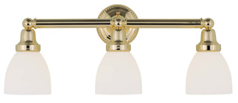 Classic Three Light Bath Vanity in Polished Brass (107|102302)