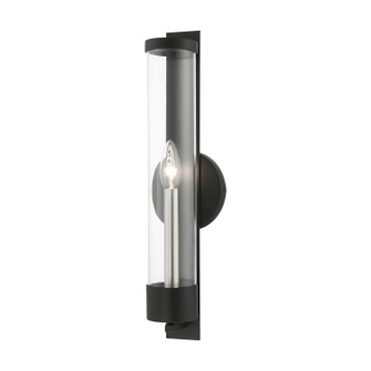 Castleton One Light Wall Sconce in Black w/ Brushed Nickel (107|1014204)