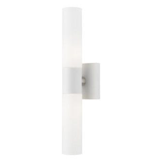 Aero Two Light Vanity Sconce in White w/Brushed Nickel (107|1010203)