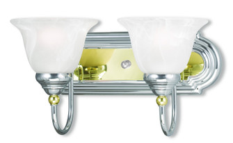 Belmont Two Light Bath Vanity in Polished Chrome & Polished Brass (107|100252)