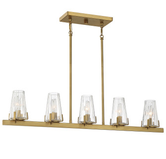 Dimond Five Light Linear Chandelier in Warm Brass (159|V6L123215322)