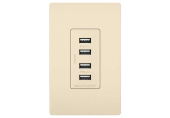 radiant Quad USB Charger in Light Almond (246|TM8USB4LACC6)