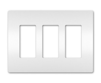 radiant Three-Gang Screwless Wall Plate in White (246|RWP263W)