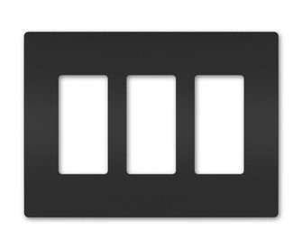 radiant Three-Gang Screwless Wall Plate in Black (246|RWP263BK)