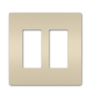 radiant Two-Gang Screwless Wall Plate in Light Almond (246|RWP262LA)