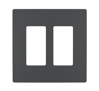 radiant Two-Gang Screwless Wall Plate in Graphite (246|RWP262GCC6)