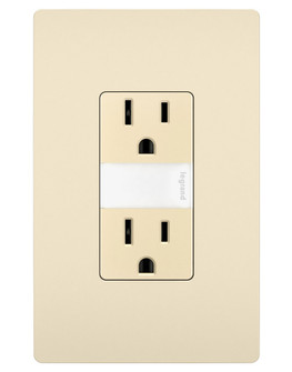 radiant 15A Tamper-Resistant Outlet with Night Light in Light Almond (246|NTL885TRLACC6)