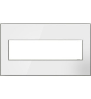 adorne Four-Gang Screwless Wall Plate in Mirror White (246|AWM4GMW4)