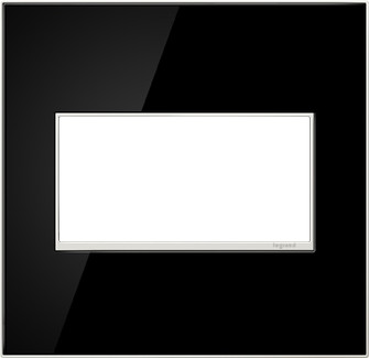 adorne Two-Gang Screwless Wall Plate in Mirror Black (246|AWM2GMB4)