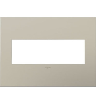 adorne Three-Gang Screwless Wall Plate in Satin Nickel (246|AWC3GSN4)