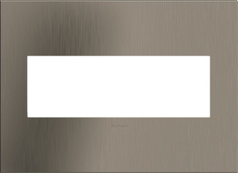 adorne Three-Gang Screwless Wall Plate in Satin Nickel (246|AWC3GSN4)