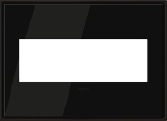 adorne Three-Gang Screwless Wall Plate in Black Nickel (246|AWC3GBLN4)