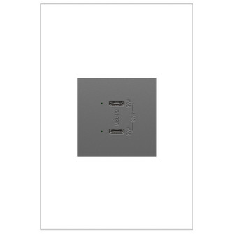 adorne Ultra-Fast Plus Power Delivery USB Type-C/C Outlet Module in Magnesium (246|ARUSB30PDM4)