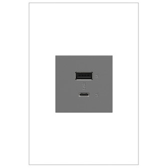 adorne Ultra-Fast USB Type-A/C Outlet Module in Magnesium (246|ARUSB2AC6M4)