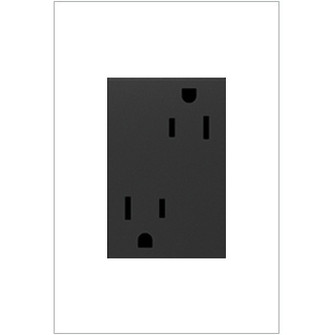 adorne 15A Dual Tamper-Resistant Plus-Size Outlet in Graphite (246|ARTR153G4)