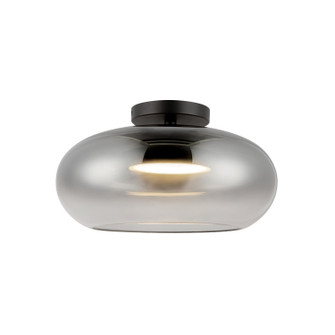 Trinity LED Semi-Flush Mount in Black/Smoked (347|SF62014BKSM)