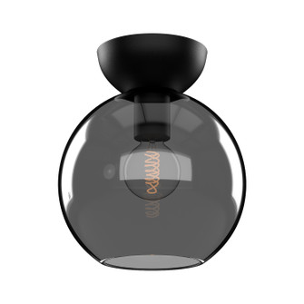 Arcadia One Light Semi-Flush Mount in Black/Smoked (347|SF59708BKSM)