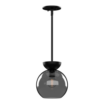 Arcadia One Light Pendant in Black/Smoked (347|PD59708BKSM)