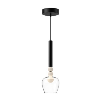 Rise LED Pendant in Black/Clear (347|PD30501BKCL)