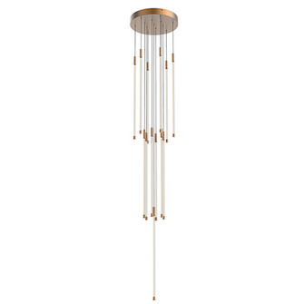 Motif LED Pendant in Brushed Gold (347|MP75127BG)