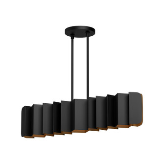Akira Six Light Linear Pendant in Black/Gold (347|LP58042BKGD)