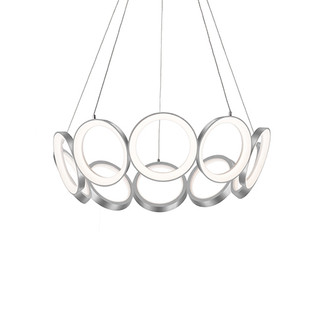 Oros LED Chandelier in Antique Silver (347|CH94829AS)