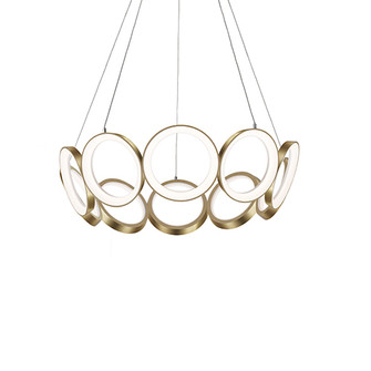 Oros LED Chandelier in Antique Brass (347|CH94829AN)