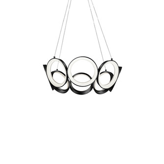 Oros LED Chandelier in Black (347|CH94824BK)