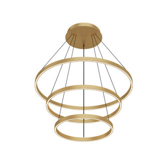 Cerchio LED Chandelier in Brushed Gold (347|CH87932BG)