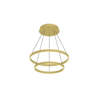 Cerchio LED Chandelier in Brushed Gold (347|CH87824BG)