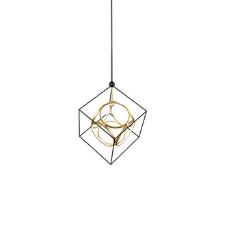 Monza LED Chandelier in Black/Antique Brass (347|CH19226BKAN)