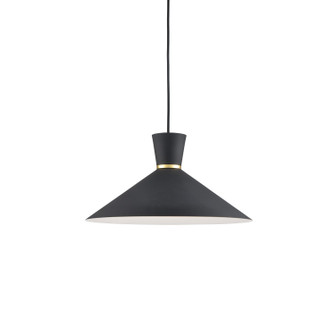 Vanderbilt One Light Pendant in Black With Gold Detail (347|493216BKGD)