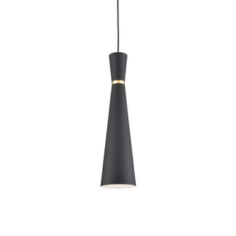 Vanderbilt One Light Pendant in Black With Gold Detail (347|493206BKGD)