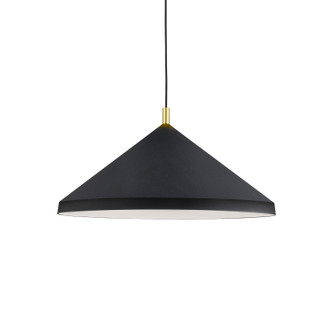 Dorothy One Light Pendant in Black With Gold Detail (347|493126BKGD)