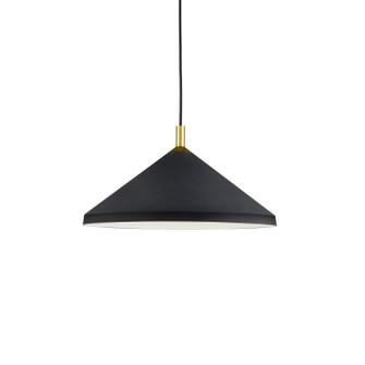 Dorothy One Light Pendant in Black With Gold Detail (347|493118BKGD)
