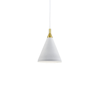 Dorothy One Light Pendant in White With Gold Detail (347|492710WHGD)