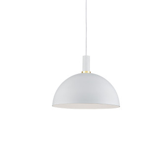 Archibald One Light Pendant in White With Gold Detail (347|492316WHGD)