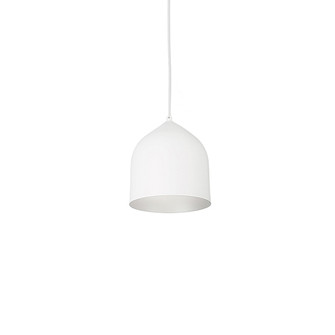 Helena One Light Pendant in White/Silver (347|49108WHSV)