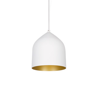 Helena One Light Pendant in White/Gold (347|49108WHGD)