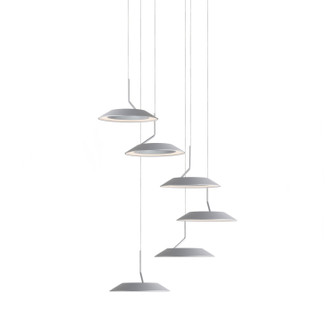 Royyo LED Pendant in Silver (240|RYPC6SWSIL)