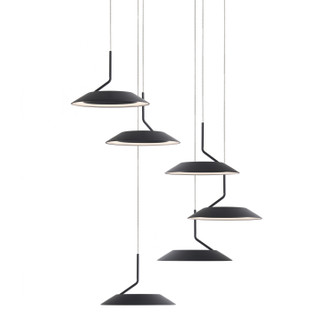 Royyo LED Pendant in Matte Black (240|RYPC6SWMTB)