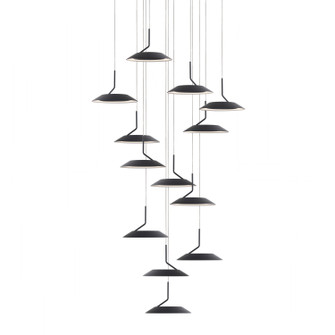 Royyo LED Pendant in Matte Black (240|RYPC13SWMTB)