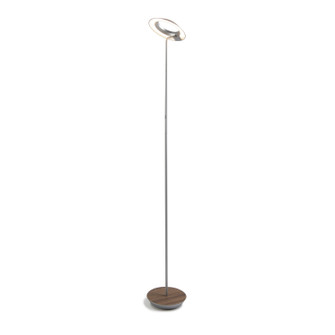 Royyo LED Floor Lamp in Silver, oiled walnut (240|RYOSWSILOWTFLR)