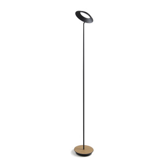 Royyo LED Floor Lamp in Matte black/white oak (240|RYOSWMTBWOKFLR)