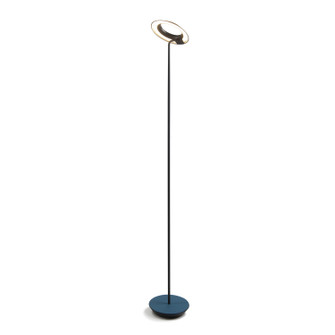 Royyo LED Floor Lamp in Matte black, azure felt (240|RYOSWMTBAZFFLR)