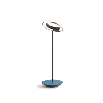 Royyo LED Desk Lamp in Matte black, azure felt (240|RYOSWMTBAZFDSK)