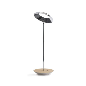 Royyo LED Desk Lamp in Chrome, White Oak (240|RYOSWCRMWOKDSK)