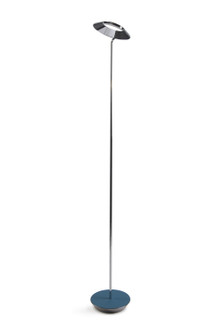 Royyo LED Floor Lamp in Chrome, azure felt (240|RYOSWCRMAZFFLR)