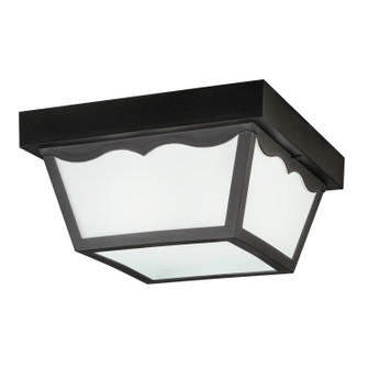 Outdoor Plastic Fixtures Two Light Outdoor Ceiling Mount in Black (12|9322BK)