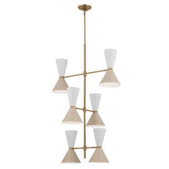 Phix 12 Light Foyer Chandelier in Champagne Bronze (12|52568CPZGRG)